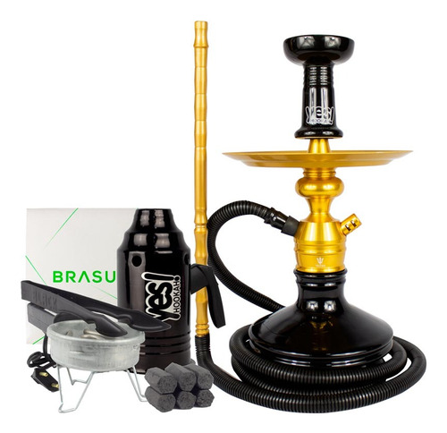 Narguile Triton Hookah Kit Barato Abafador Fogareiro Pegador