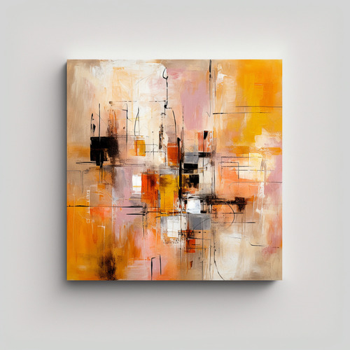 50x50cm Pintura Abstracta Contemporánea De Lienzo Temática