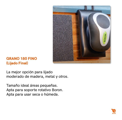Esponja Para Lijar 180 Fino Apta Sop.rotativo Boron