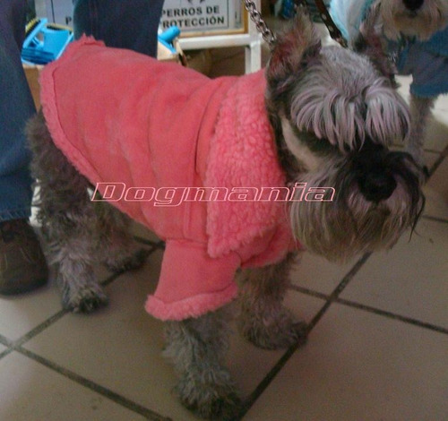Chamarra Invierno Con Borrega Talla 1 Rosa Ropa Para Perros