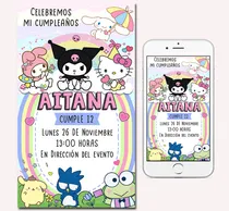 Comprar Tarjetas Invitaciones Digitales Hello Kitty Y Sus Amigos