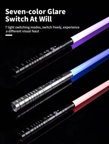Sable De Luz Laser Mango Metal Sonido Con Efecto Colores Int