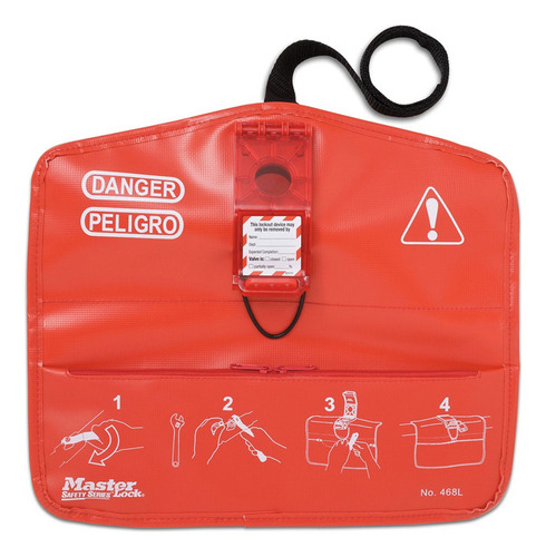4 Bloqueo Válvula Bola Seal Tight Sin Manija Master Lock Color Rojo