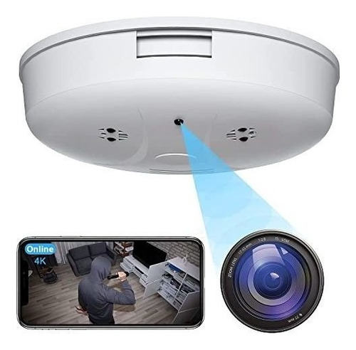 Camara Oculta Detector De Humo Wifi Hd 1080p