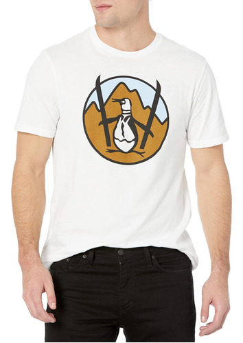 Penguin Playera Gráfica De Manga Corta Ski Pete Blanco 1 Xl