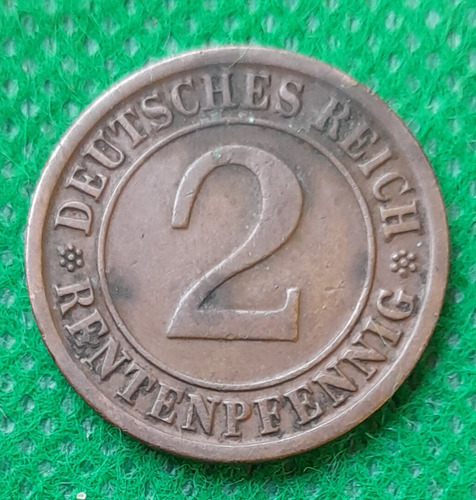 Moneda De 2 Rentenpfennig. Alemania Año 1924, Estado Vf