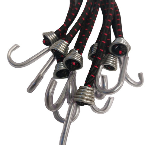 Imagen 4 de 6 de Zuncho 8 Mm X 1 M - Ganchos De Metal Con Cobertura Plástica