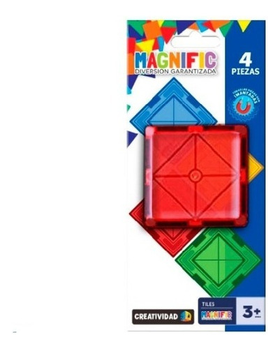 Magnific Bloques Magneticos Cuadrado 4 Pzs