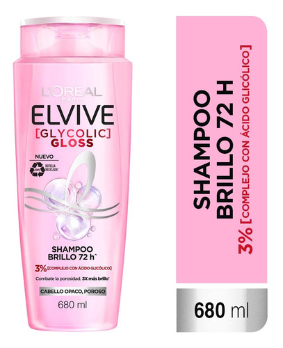 Shampoo Elvive Glycolic Gloss 680 Ml