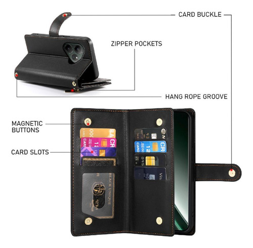 Funda Abatible For Realme Gt6 5g Con Ranuras For Tarjetas