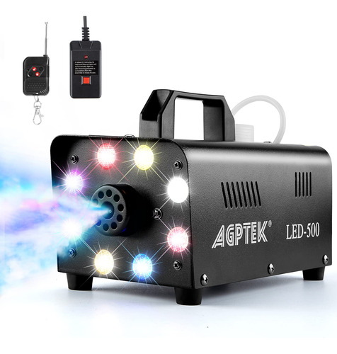 Agptek - Mquina De Niebla, Mquina De Humo Led Porttil De 500