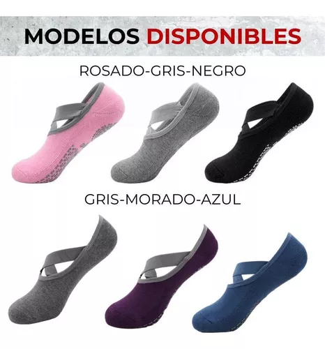 Anstore 3 pares de calcetines de yoga para mujer antideslizantes