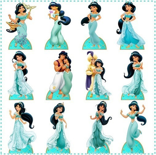 Princesa Jasmine - 10 Displays De Festa De 30cm Totens