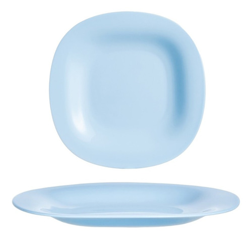 Juego De 4 Platos Trinche Modernos De Opal Carine Colors Color Azul claro