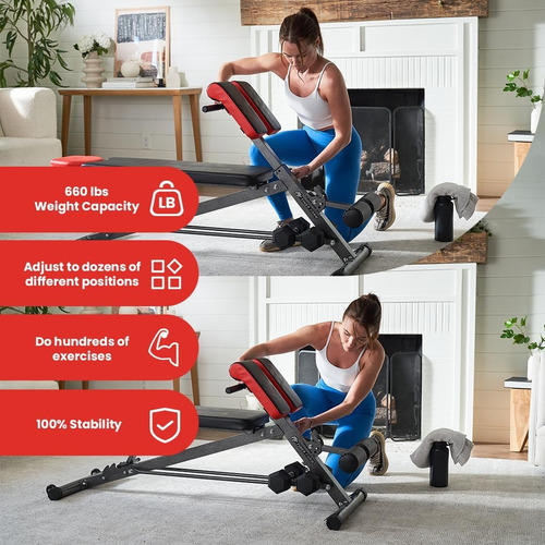 Banco Ajustable Multifuncional Para Entrenamiento Completo