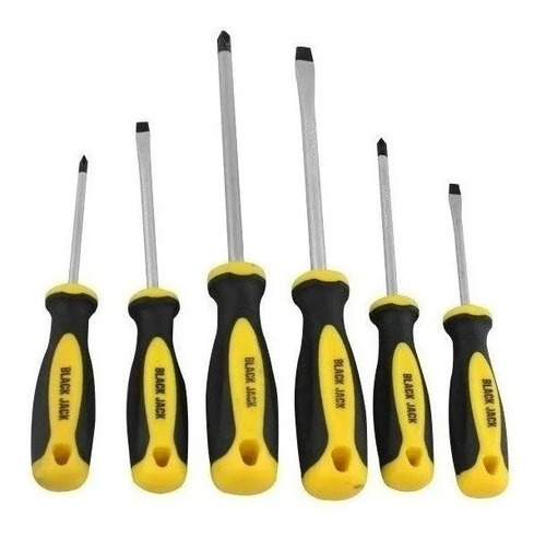 Set Juego Destornilladores Pz 6 Piezas Plano Phillips Ph Pl 