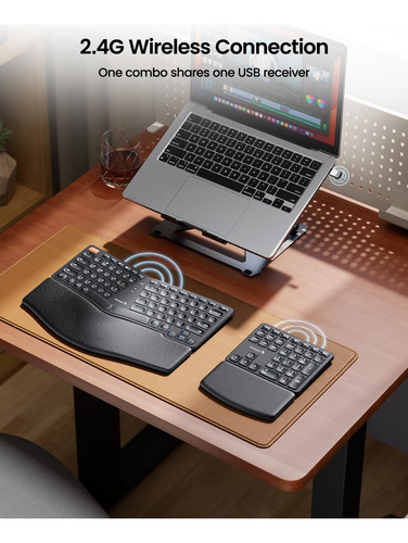 Teclado Ergonómico Inalámbrico Protoarc Ek04 Con Reposamuñec Color Del Teclado Idioma