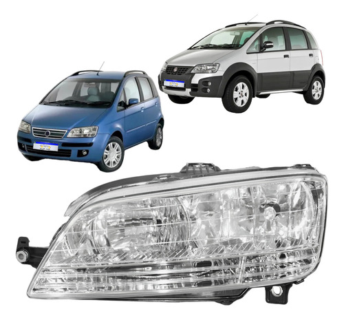 Farol Fiat Idea 2006 2007 2008 2009 2010 Novo L.e