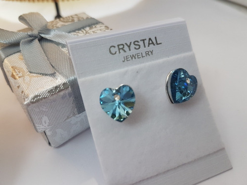 Aros Corazón Cristal