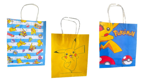 Pack 5 Bolsas De Papel Sorpresa Cumpleaños Pokemon