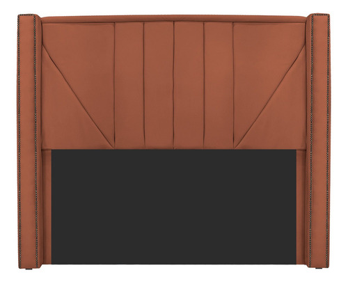Cabeceira Solteiro Minsk P02 90 Cm Para Cama Box Suede Cor Terracota