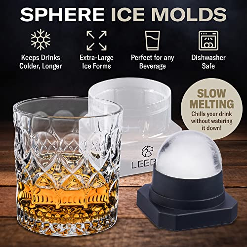 Juego De 2 Vasos De Whisky, Molde Doble Para Hacer Bolas De