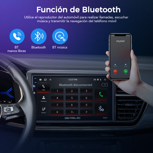 Autoestéreo Gearelec 9007232K Carplay led cam audio para automóvil