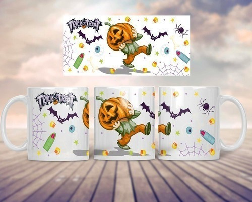 Kit Pack Plantillas Sublimación Tazas - Halloween