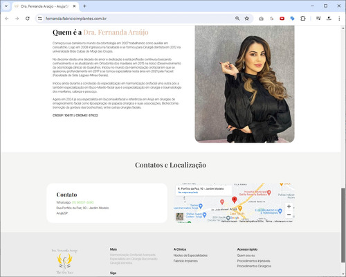 Landpage Com Portfolio De Serviços Para Médicos E Dentistas