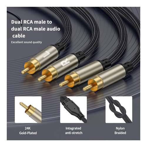 Cable Ztoxlr Rca, 2 Rca Macho A 2 Rca Macho Audio Audio Audi