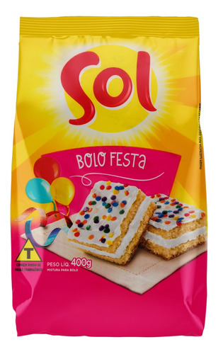 Mistura para Bolo Festa Sol Pacote 400g