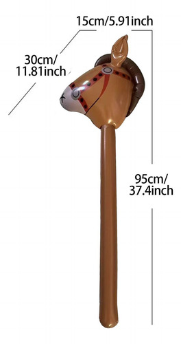 Cabeza De Caballo Inflable Cabeza De Juguete Juguete Marrón