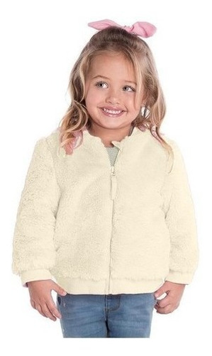 Jaqueta Infantil Menina Sem Capuz Gorro Fleece Plush Inverno