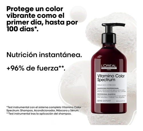 Shampoo Cuidado Del Color Vitamino Color Spectrum 500ml