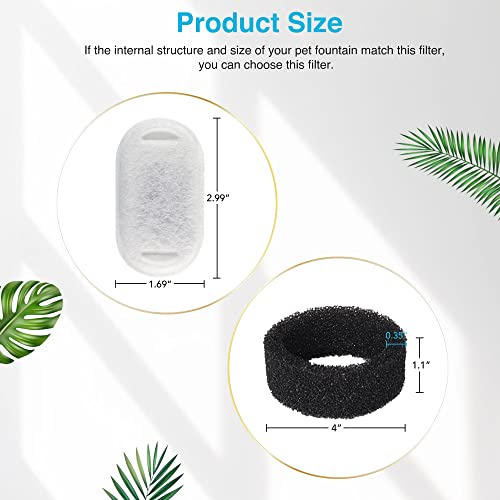 Eox 8 Paquetes De Filtro De Fuente De Agua Para Gatos De Rep