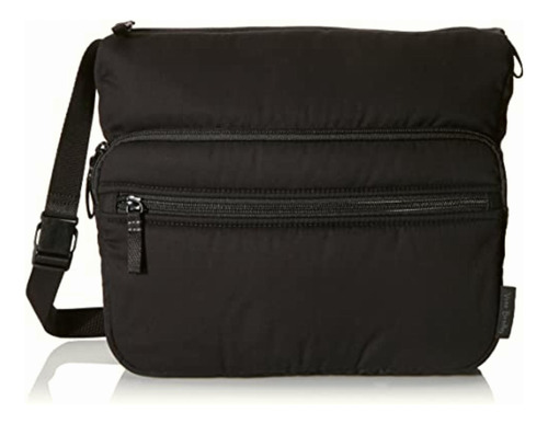 Vera Bradley Bolso Bandolera De Algodón Para Mujer, Negro: