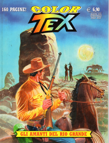 Color Tex N° 17 - Gli Amanti Del Rio Grande - 162 Páginas Em Italiano - Sergio Bonelli Editore - Formato 16 X 21 - Capa Mole - 2020 - Bonellihq 8 Cx438 Dez23