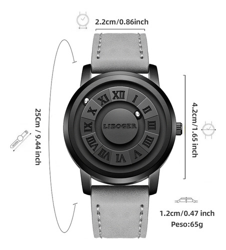 Reloj De Cuarzo Con Esfera De Bolas De Levitación Magnética