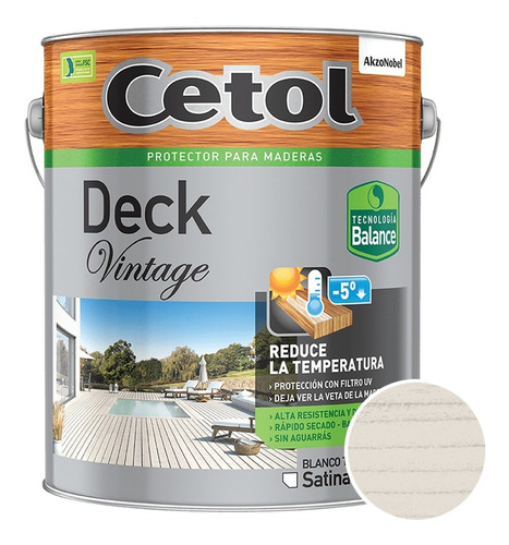 Cetol Deck Vintage Blanco Satinado X 1l - Caporaso