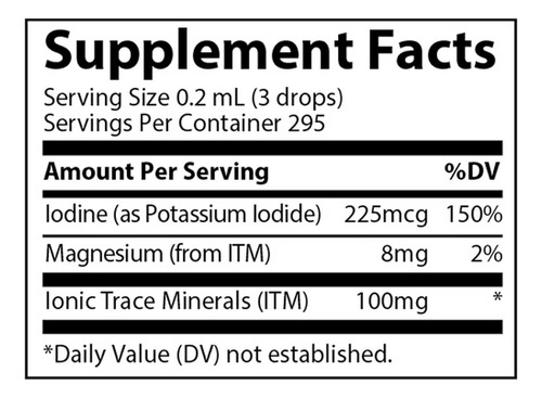 Trace Minerals Iodo Iônico 225mcg Iodeto Potássio 59ml
