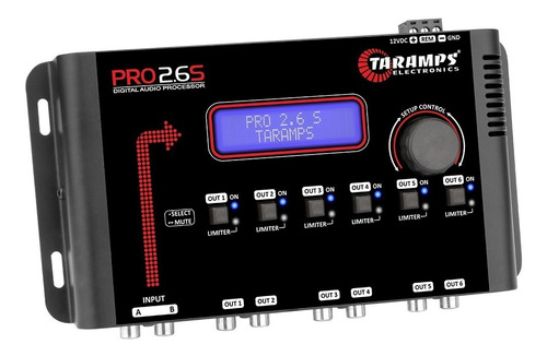 Processador Audio Taramps Pro 2.6s 6 Saída Digital Mesa Som