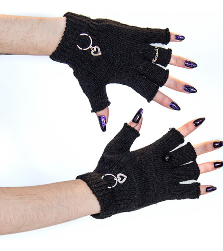 Guantes Mitones Black Heart