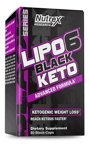 Lipo 6 Black Keto - Nutrex - 60 Capsulas Quemador De Grasa