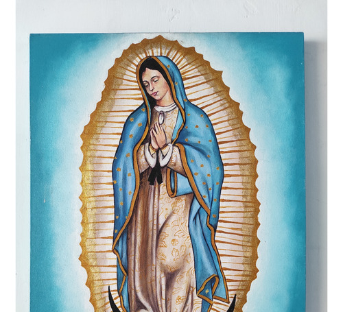 Hermoso Cuadro Virgen De Guadalupe Obra De Arte En Oferta 