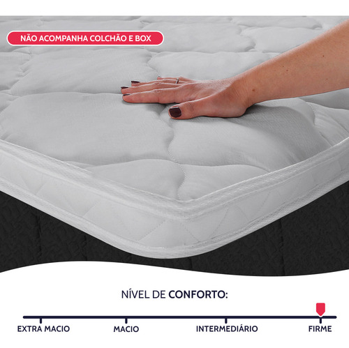Pillow Top Casal Espuma D45 Firme 138x188x5cm - Bf Colchões Cor Branco Desenho do tecido Liso