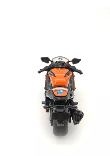 Miniatura Moto Corrida Metal C/ Som E Fricção Brinquedo 1:14