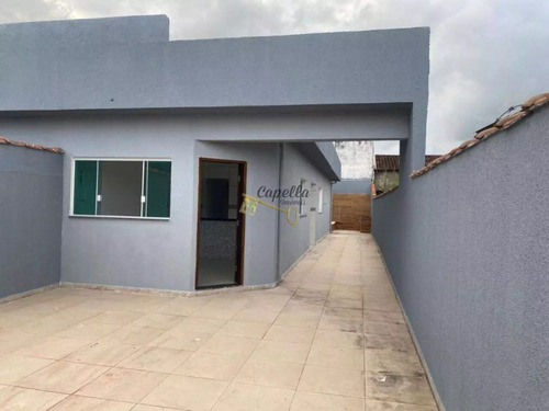 Casa Nova 02 Dormitórios Com Piscina E Cascata! Lado Praia. Ótimo Acabamento! Jardim Das Palmeiras. Itanhaém.