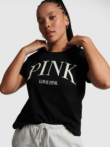 Playera Pink Victorias Secret Original Algodón