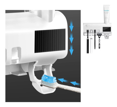 Kit 4 Dispenser Automático Pasta De Dente Suporte Escovas Uv