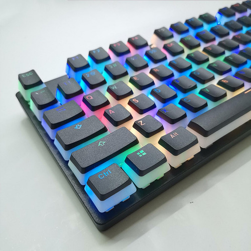 Keycaps Keycap Set Oem Para 61/68/71/84/87/104 Teclas Preto